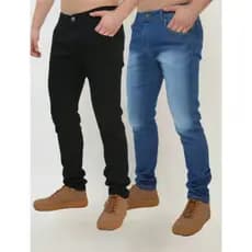 Kit Calça Jeans Masculina Slim Elastano Confortável Moda Masculina Slim