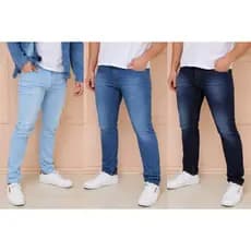 Kit Calças Jeans Masculino Tradicional Básico