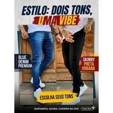 Kit 2 Calças Jeans Masculina Modelo Básico Para Trabalho/Dia a dia
