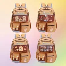 Nova mochila impermeável para estudantes da Capibara, mochila casual e fofa, reforçada e com grande capacidade 518