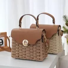 Bolsa de Crochê Feita à Mão p/ Verão 2026 - Leve e Charmosa p/ Praia e Férias à Beira-Mar Fs605