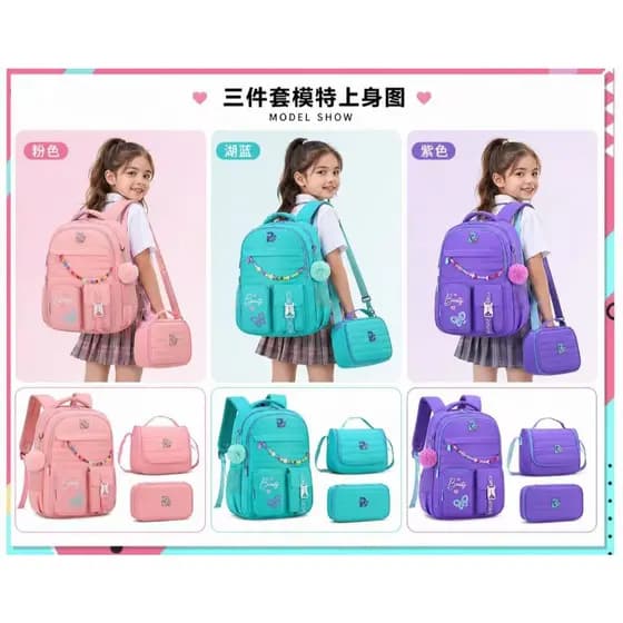 Bolsa de ombro de três peças para viagem Mochila de senhora Mochila de estudante Mochilas de grande capacidade