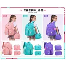 Bolsa de ombro de três peças para viagem Mochila de senhora Mochila de estudante Mochilas de grande capacidade