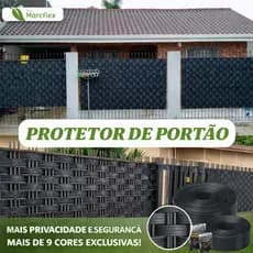 Protetor de Portão 50 METROS na cor PRETA  (10 cm de altura)