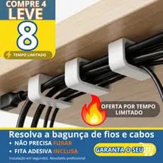Kit 20 Organizadores de Fios e Cabos Invisível