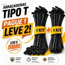 Abraçadeira Universal Presilha/Fixador p/ Para-choque>Para-lama Carro e Moto Kit 10/20/50/100/200 unid.