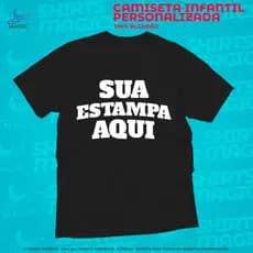 Camiseta Camisa Infantil personalizada Frente e verso Sua estampa aqui 100% algodão