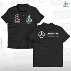 Camiseta Gola Polo F1 Mercedes-Benz Limited unissex Tecido Premium