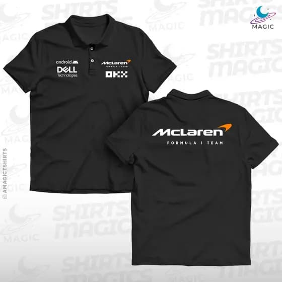 Camiseta Polo Mclaren team / Sponsorships F1 Frente e verso Tecido Premium