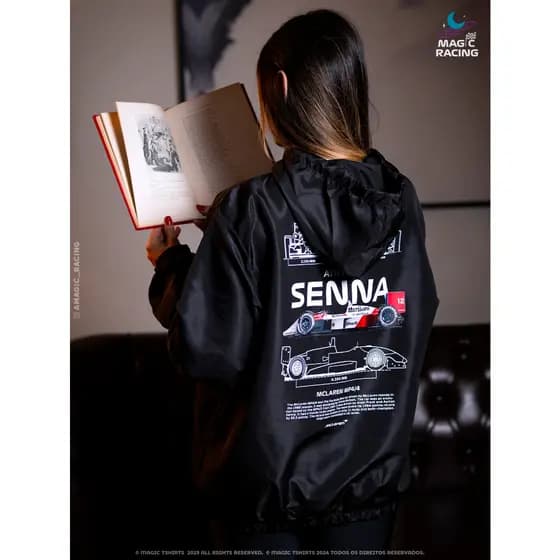 Blusa Corta vento Blueprint McLaren MP4/4 MAGIC CAR unissex