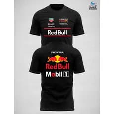 Camiseta Dry-fit F1 Sponsorships Red Bull Racing 2025 Proteção Uv50+ / Treino / fitnes / Academia / unissex
