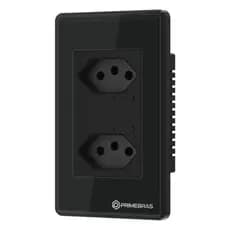 Tomada Dupla Inteligente Wi-fi Primebras 2 Canais Cor Preto