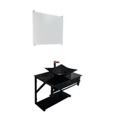 Gabinete Vidro Para Banheiro Lavabo 40cmx40cm 50cmx40cm 60cmx40cm Cuba Quadrada