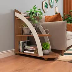 Mesa Lateral Apoio Andes Artely Cedro/Off White