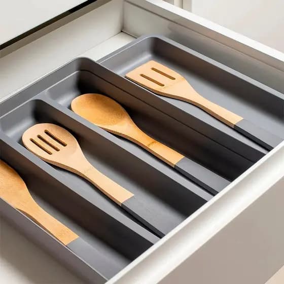 Organizador Utensílios Gaveta Armário com Extensor Organização Logic Ou