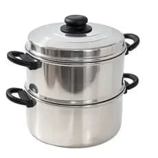 Panela Rizzoflon 3,4L: Vaporizador e Banho Maria em Alumínio para Cozinha Saudável