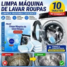 KIT 6/12 Pastilhas para Limpeza de Máquinas de Lavar Roupas Efervescentes Multifuncional discount