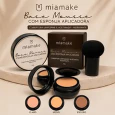 BB Cream/Base/Corretivo com Esponja com Formato de Cogumelo Base Clareador Maquiagem Creme Clareador Cor Marfime Natural