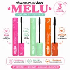 Máscara De Cílios Melu Ruby Rose Peel Off Volume Definição Alongamento Alta Fixação RR-5151
