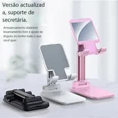 Suporte para Celular ou Tablet de Mesa - Dobrável e Ajustável com Grip Antiderrapante ATC