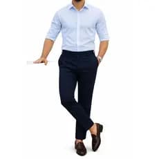 Camisa De Botao Slim Manga Longa , Gola Estruturada,Stilo Social Moderno, Trabalho e Evento