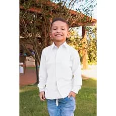 Camiseta Infantil Social Para Menino Tecido Que Não Amassa 2 A 14 Anos