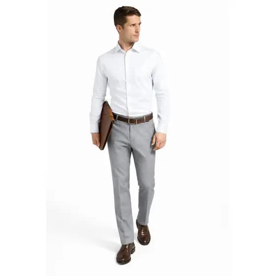 Calça Social Masculina Oxford Ideal Para Trabalho E Eventos