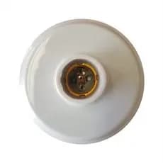 Plafon Simples E27 Foxlux - Base De Teto Com Bocal Porcelana