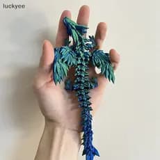 luckyeo 3D Dragão Voador Impresso Articulado Ocidental Modelo De Móvel Home Desktop Craft Ornament TQ
