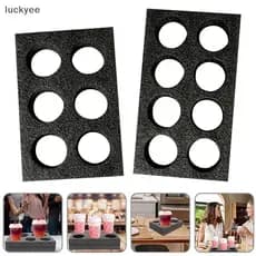 luckyeo Porta-Copos , Bandeja Para Bebidas , Bandejas De Café Descartáveis Entrega De Embalagem Levar TQ