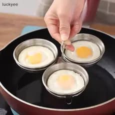 luckyeo Aço Inoxidável Ovo Poacher Caça Pan Molde Vapor Ovos Cozidos No Hoousehold Cozinha Cozinhar Ferramenta Gadget TQ