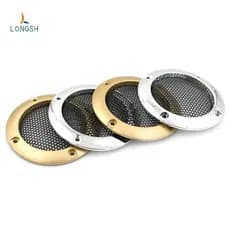 [LongSH] 2pcs 2 " Polegadas Tampa De Alto-Falante De Áudio Círculo Decorativo Grade De Malha De metal Novo