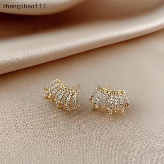 [Z] Brincos De Diamante De Alta Qualidade , Elegantes , Temperamento Versáteis Novos