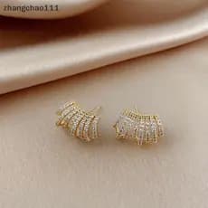 [Z] Brincos De Diamante De Alta Qualidade , Elegantes , Temperamento Versáteis Novos