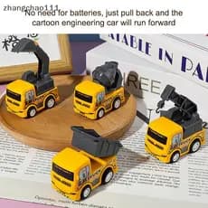 [Z] 1 Peça Carro De Brinquedo Infantil Saneamento De Inércia Modelos Tru Puxar Ba Veículo De Engenharia Meninos Brinqued