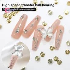 HCCC 5 Peças Rolamento Giratório 11 Tamanhos Manicure Acessórios De Joias Rotativas Desenho Animado Universal Conta De T