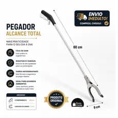 Pegador de Objetos Garra Mao Mecanica 80cm Longo Alcance  Ideal para Alcançar Objetos com Segurança