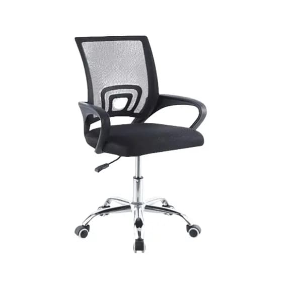 Cadeira Para Escritório Ergonômica Encosto Tela Mesh Giratória Preta