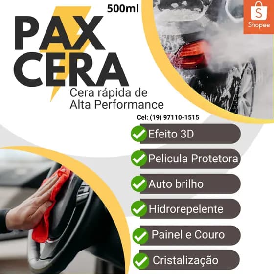 PAX CERA - CERA AUTOMOTIVA 500ml
