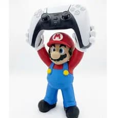 Suporte para Controle DualSense PS4 PS5 Personalizado Gamer | Porta Joystick Decorativo Geek Mario | Organizador de Mesa