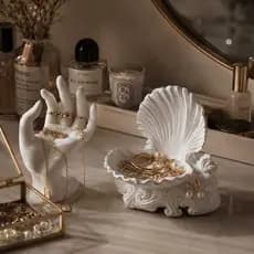 Kit Organizador de Joias Clássico - Porta Joias Decorativo - Minimalista - Escultura Moderna