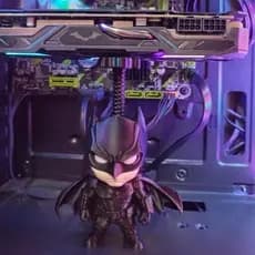 Suporte de Placa de Vídeo Batman/Ghost Gamer RGB | Anti Sag GPU | Apoio Personalizado para PC Gamer | Decoração Setup