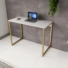 Mesa Escrivaninha Office Industrial  - Metalon Dourado