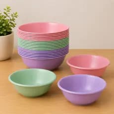 Kit 100 Bacias De Plástico 1 Litro Tigela Bowl Saladeira Vasilha Multiuso