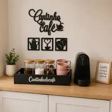 Cantinho do Café + Bandeja Mdf Decoração Casa