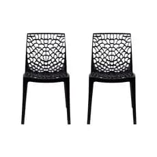 2 Unidades Cadeiras Sala Jantar Cor Preto Cozinha Gruvyer Conjunto