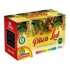 Pisca Led 100L Color 8M 127V Fv para Decoração luzes de Natal
