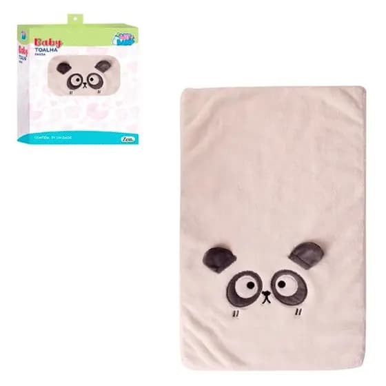 Toalha Baby com Capuz Panda ou Ursinho | Super Macia | Zein Art Baby | Bebê 0 a 2 Anos