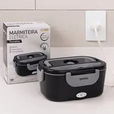 Marmita Elétrica Aquecedora Bivolt Portátil 1,5l Prática Refeição Quente Trabalho Escola Viagem