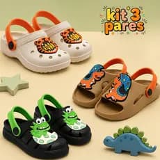 Kit 3 Pares Sandália Infantil Menino Leve e Confortável